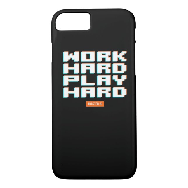Work Hard Play Hard Classic Sloth Case-Mate iPhone Case (Back)