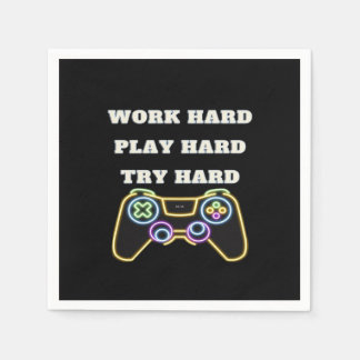 Work Hard Play Hard Classic Trending Napkin
