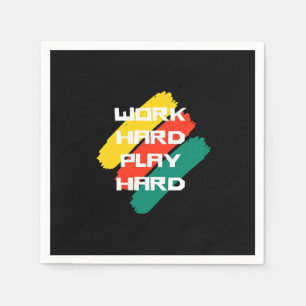 Work Hard Play Hard Cool Design Classic Napkin