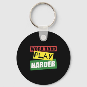 Work Hard Play Hard Essential Trend Key Ring