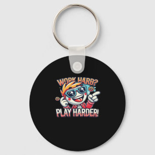 Work Hard Play Hard Essential Viral Key Ring