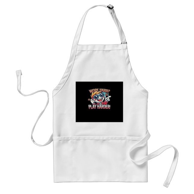 Work Hard Play Hard Essential Viral Standard Apron (Front)