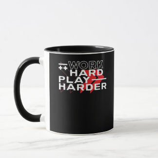 Work Hard Play Hard Motivational Gaming Hustling C Mug