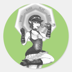 Work Hard - Play Hard Stickers
