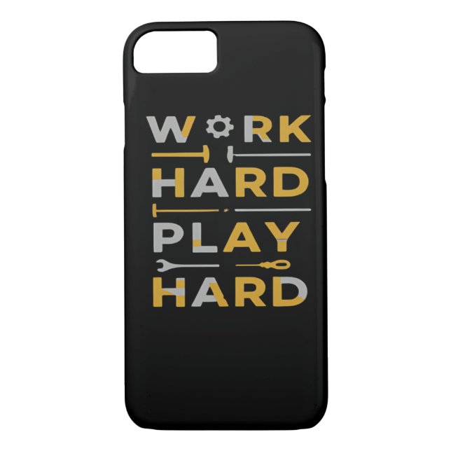 Work Hard Play Hard Tools Edition Essential Case-Mate iPhone Case (Back)