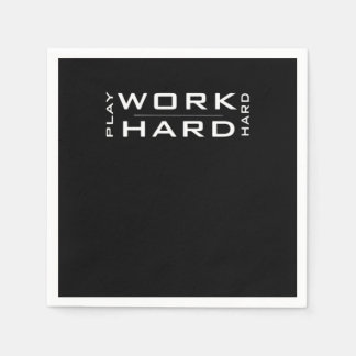 Work Hard Play Hard Wnite & Black Classic Napkin