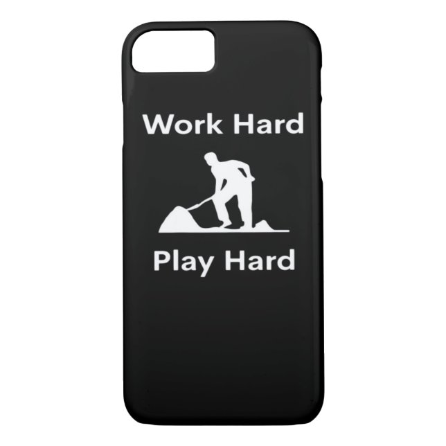 Work Hard Play Hard Worker - White Classic Case-Mate iPhone Case (Back)