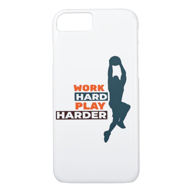 Work Hard Play So Hard Basketball Player Classic Case-Mate iPhone Case (Back)