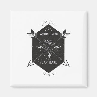Work Hard Play So Hard Classic Magnet