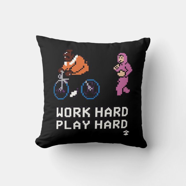 Work Hard Play so Hard - Cloud Nine Classic Cushion (Front)
