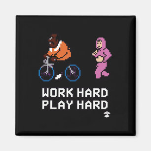 Work Hard Play so Hard - Cloud Nine Classic Magnet