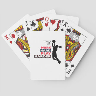 Work Hard Play So Hard Female Basketball Player Cl Playing Cards