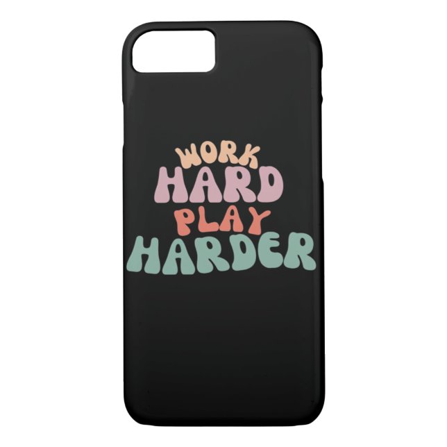 Work Hard Play So Hard Funny Sloth Case-Mate iPhone Case (Back)