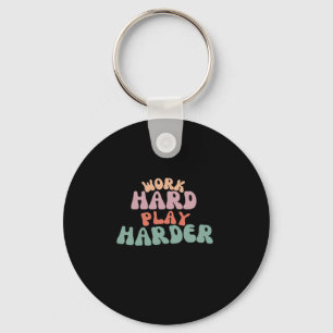 Work Hard Play So Hard Funny Sloth Key Ring