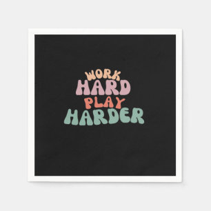 Work Hard Play So Hard Funny Sloth Napkin