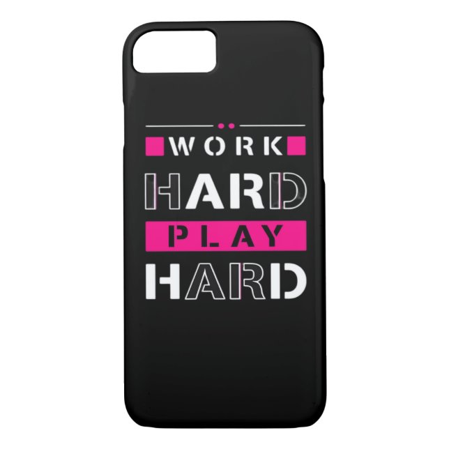 Work Hard, Play So Hard - Labour Day Funny Case-Mate iPhone Case (Back)