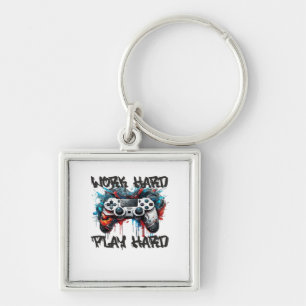 Work Hard, Play So Hard - Labour Day Key Ring