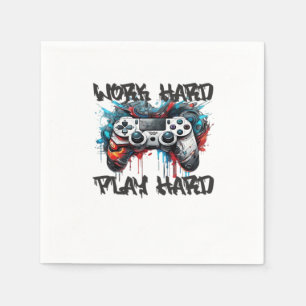 Work Hard, Play So Hard - Labour Day Napkin
