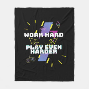 Work Hard, Play So Hard Premium Fleece Blanket