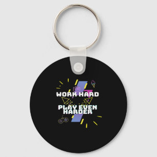 Work Hard, Play So Hard Premium Key Ring