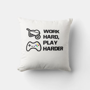 Work Hard, Play So Hard Statement Design Classic Cushion