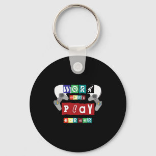 Work Hard Play So Hard Trending Sloth Key Ring