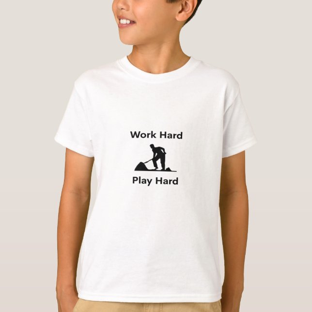 Work Hard Play So Hard Worker Classic T-Shirt (Front)
