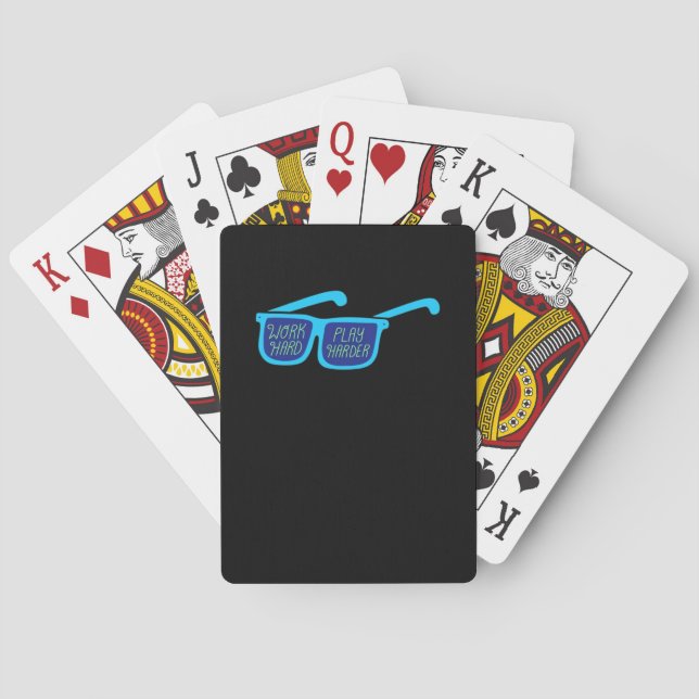 Work Hard Play So Hard Workers Playing Cards (Back)