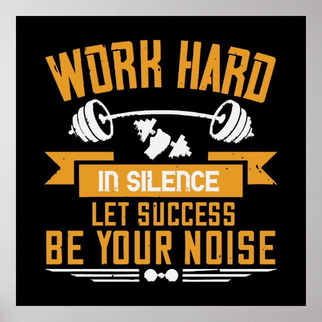 Work hard poster (Front)