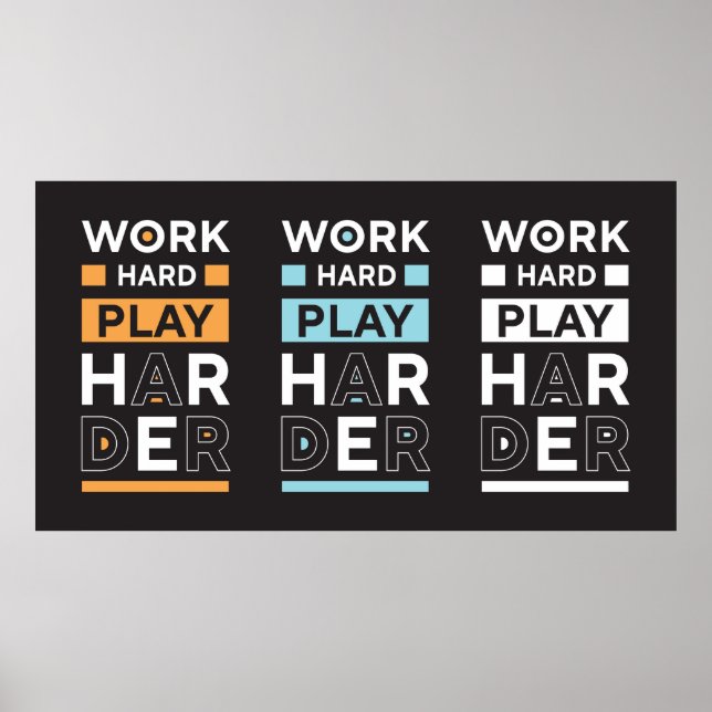 Work hard  poster (Front)