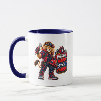 Work Hard Stay Hard Labour Day Lion 2026 Mug