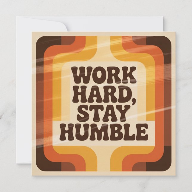 Work Hard, Stay Humble Card (Front)