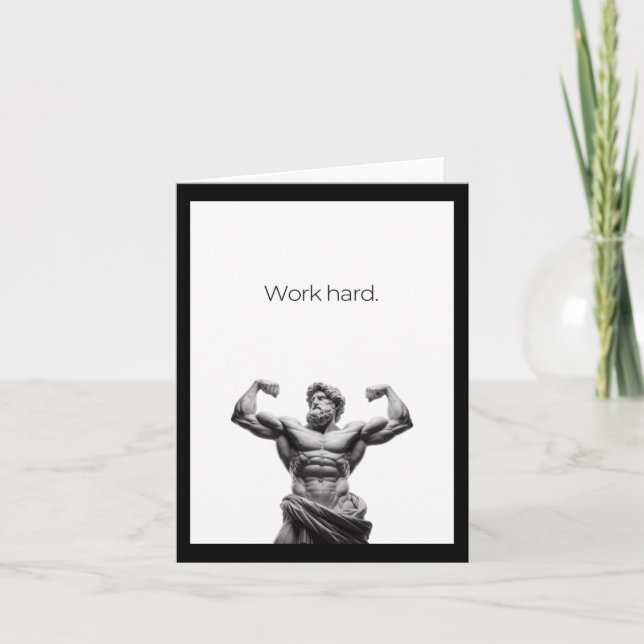 Work Hard Sticker1  Card (Front)