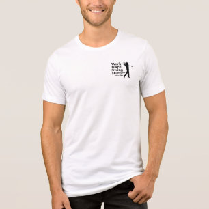 Work Hard Swing Harder Funny Golf Theme Tri-Blend Shirt