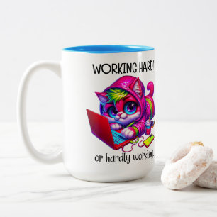 Work Hard  Two-Tone Coffee Mug