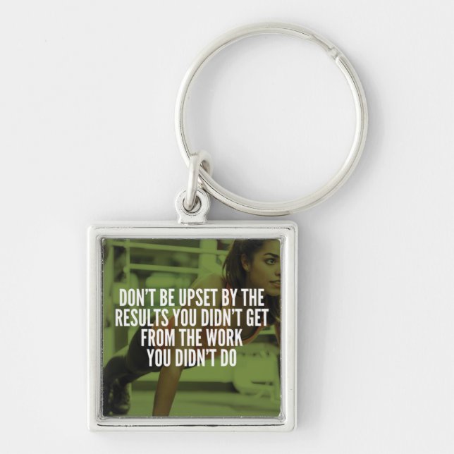 Work Hard - Women's Gym Workout Motivational Key Ring (Front)