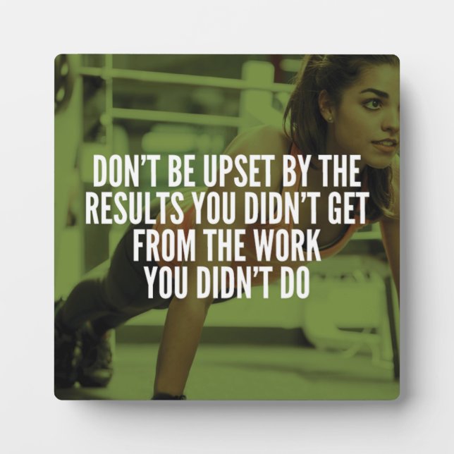 Work Hard - Women's Gym Workout Motivational Plaque (Front)
