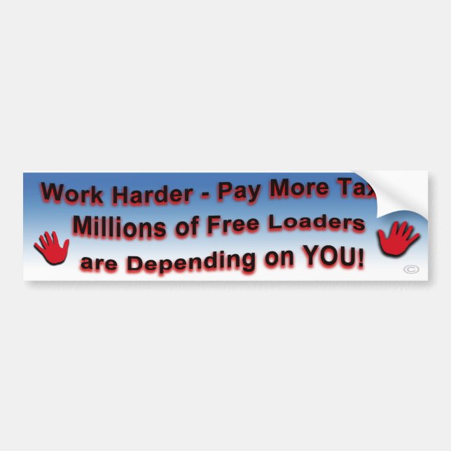 Work Harder Bumper Sticker (Front)