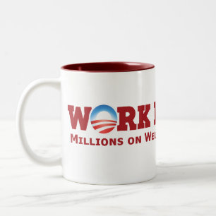 Work Harder Two-Tone Coffee Mug