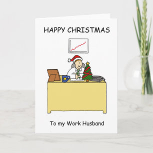 Work Husband Happy Christmas Holiday Card