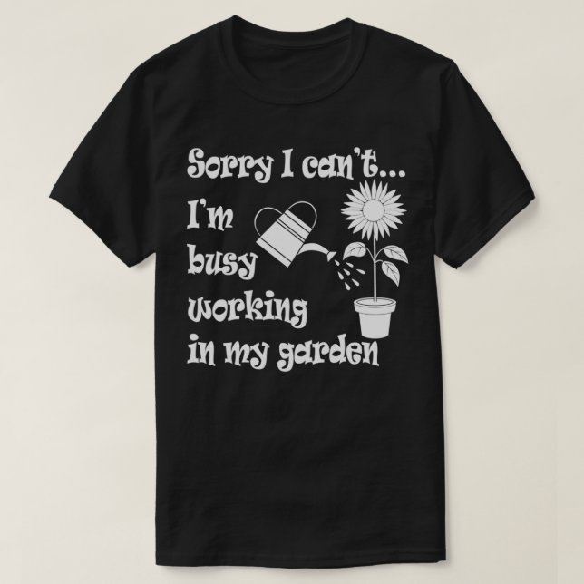 Work in Garden Ironic Gardening for Gardener Pullo T-Shirt (Design Front)