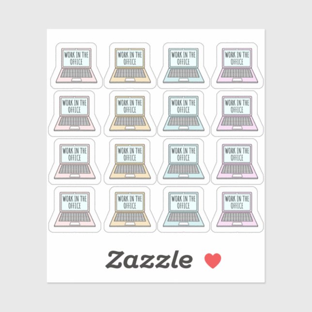 Work In The Office Reminder Working Days Planner (Sheet)