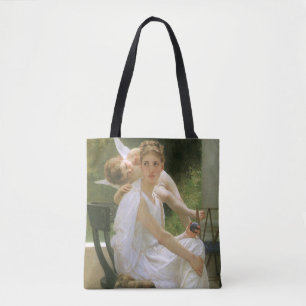 Work Interrupted by Bouguereau, Angel Portrait Tote Bag
