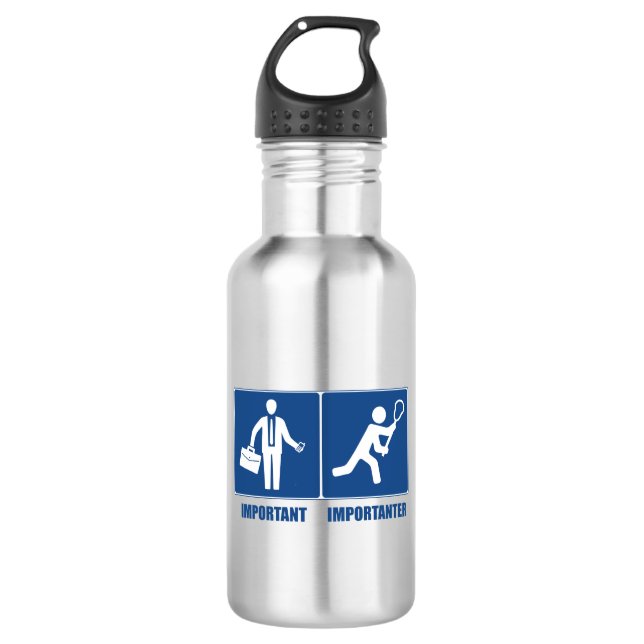 Work Is Important, Lacrosse Is Importanter 532 Ml Water Bottle (Front)