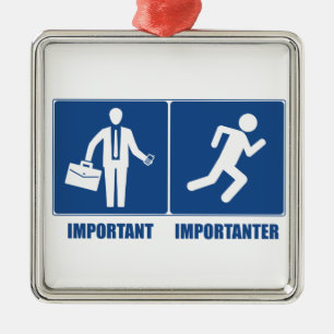 Work Is Important, Running Is Importanter Metal Tree Decoration