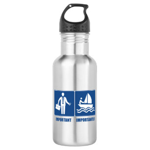 Work Is Important, Sailing Is Importanter 532 Ml Water Bottle