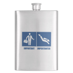 Work Is Important, Scuba Diving Is Importanter Hip Flask