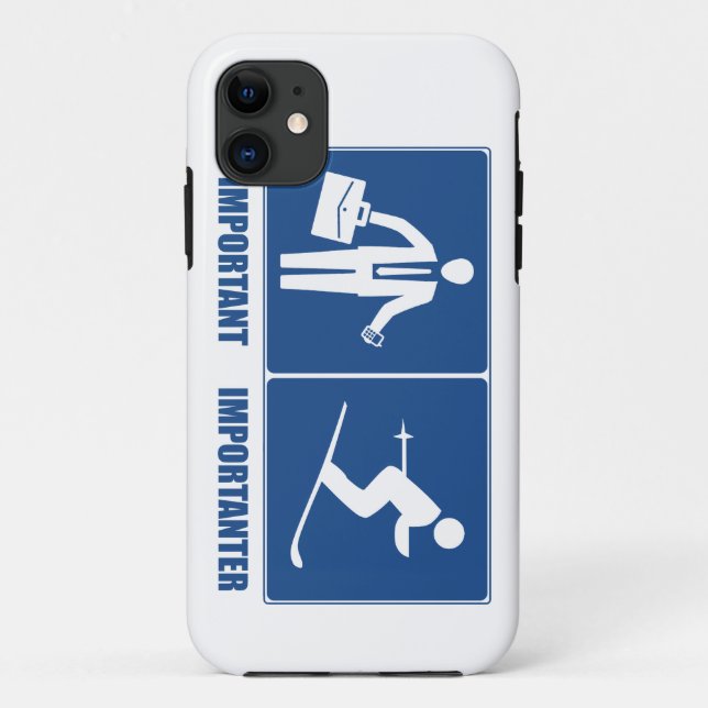 Work Is Important, Skiing Is Importanter Case-Mate iPhone Case (Back)