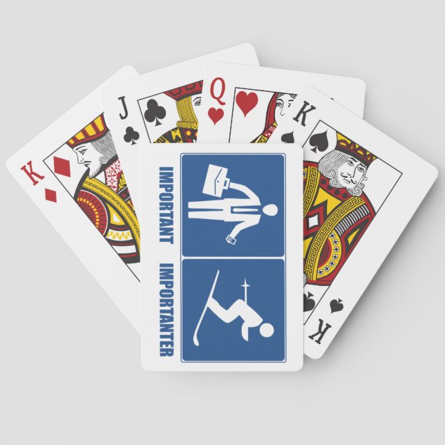 Work Is Important, Skiing Is Importanter Playing Cards (Back)