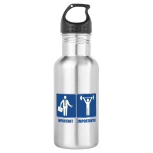 Work Is Important Weightlifting Is Importanter 532 Ml Water Bottle